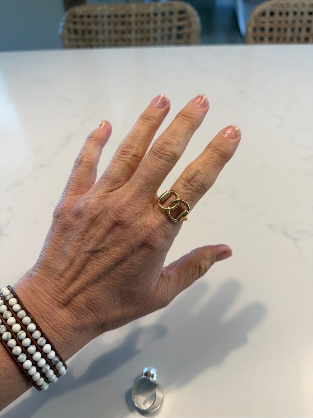 Gold Link Statement Ring - Women's Fashion Jewelry